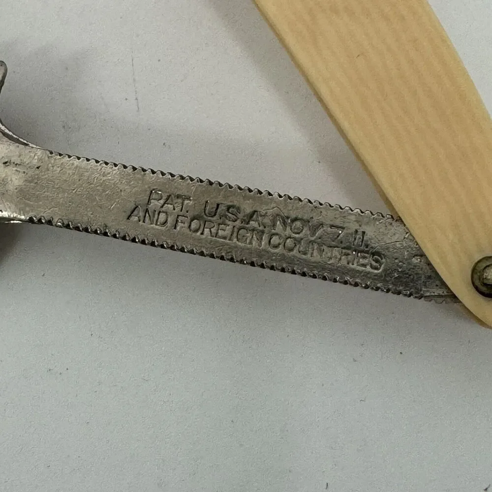 Vintage‎ Durham Duplex Straight Razor Comb Blade for Hair Beard with Box